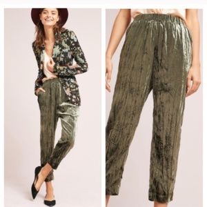 Anthropologie Stretchy Velvet Pants Size XS